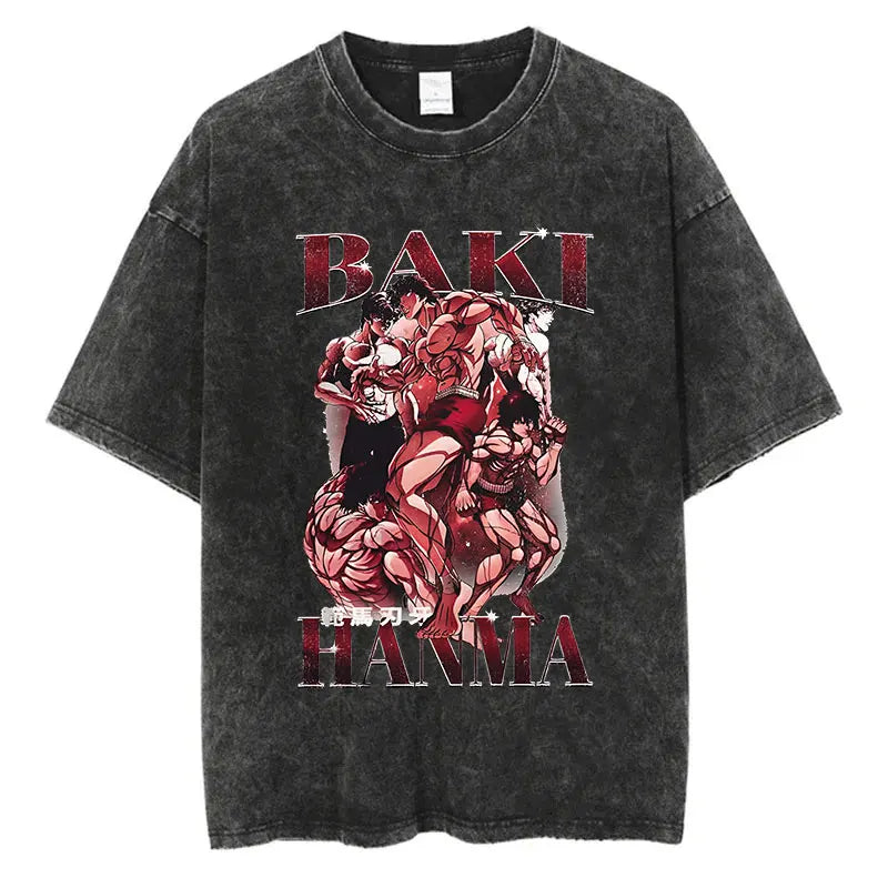 T-Shirt Baki Hanma - Hip Hop Streetwear Oversize Anime