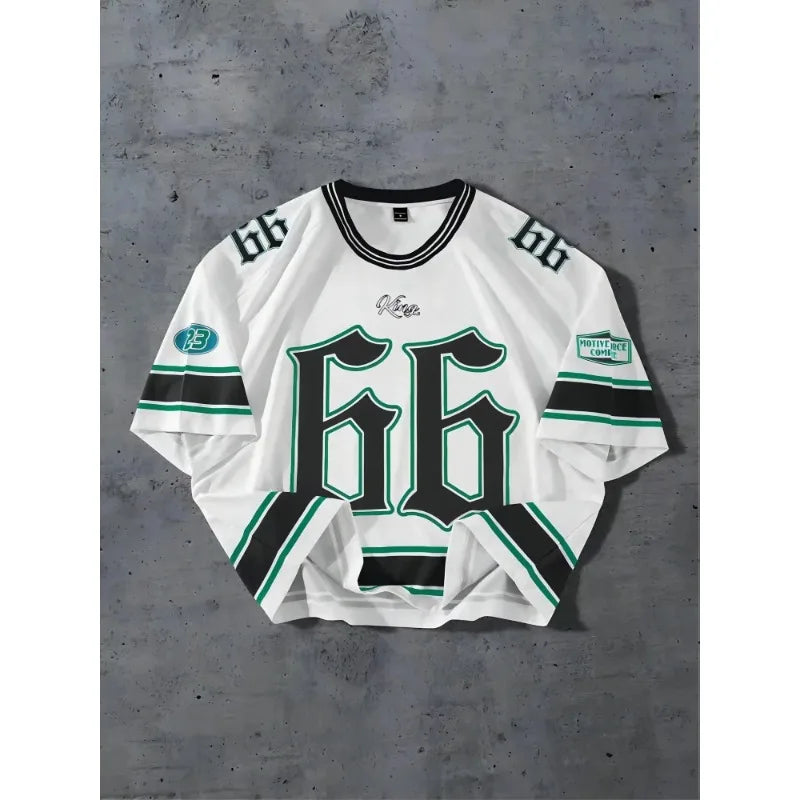 Oversized soccer shirt round neck men's and women's sports 3D printed T-shirt breathable motorcycle training suit