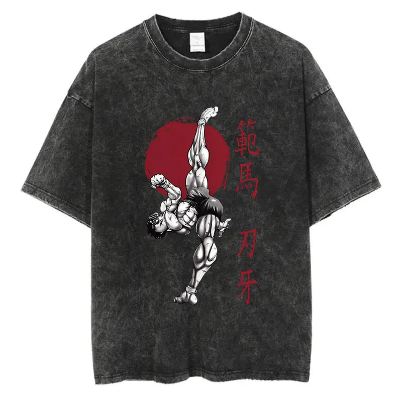 T-Shirt Baki Hanma - Hip Hop Streetwear Oversize Anime