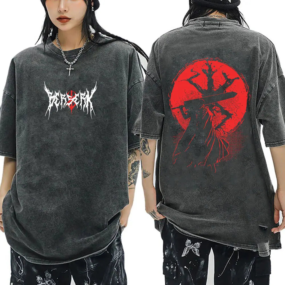 T-Shirt Berserk Guts - Vintage Washed Manga Streetwear