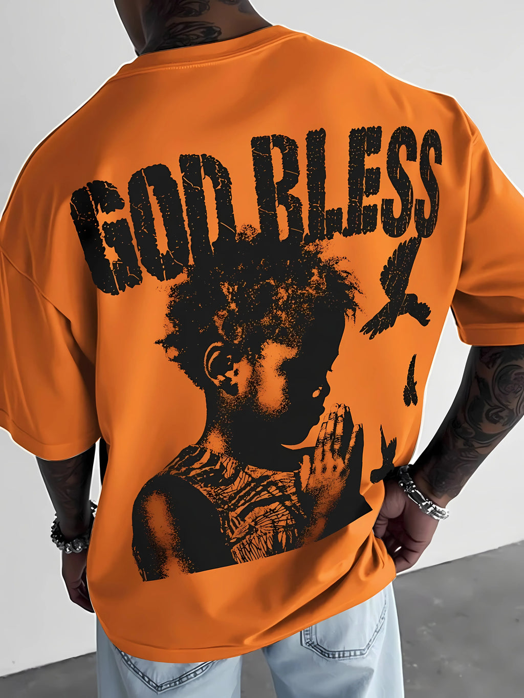 T-Shirt 3D Letter Pattern - Casual Fashion Respirant Été 2025