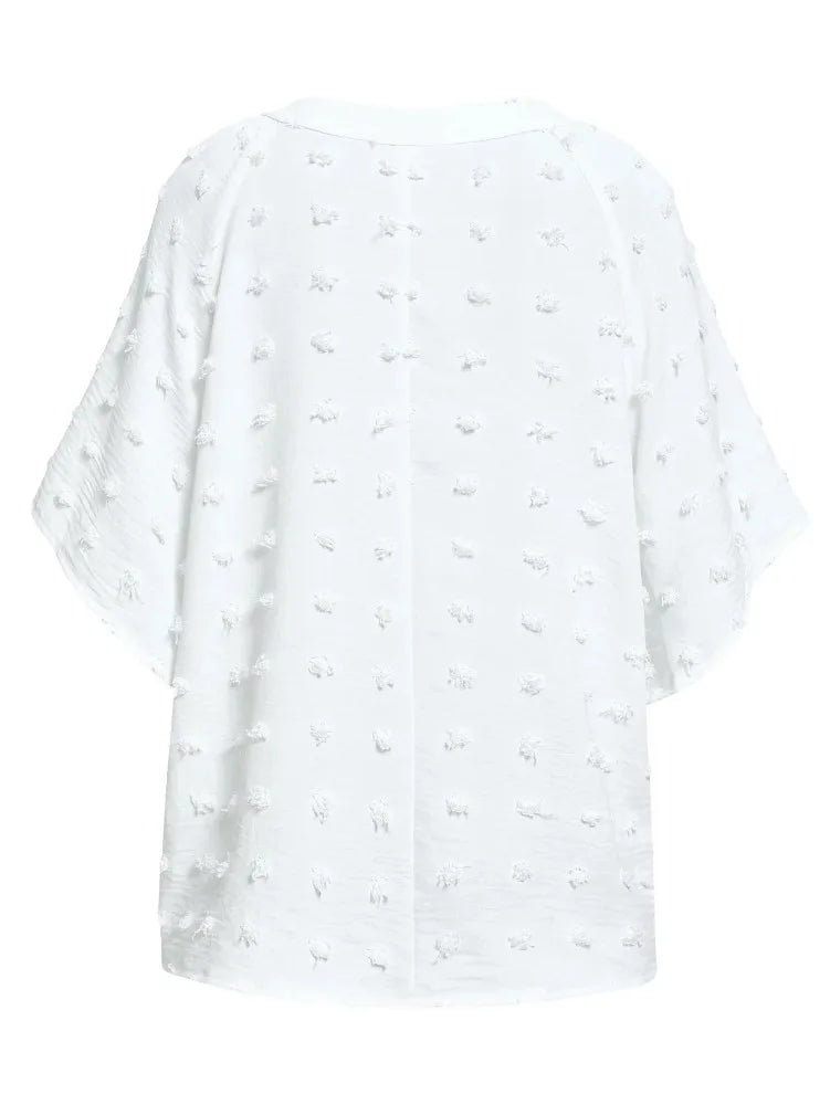 women blouse Oversized T Shirt Top Tees Non Strech Casual Regular Solid V Neck T Shirts Women's Clothing korean fashion y2k tops