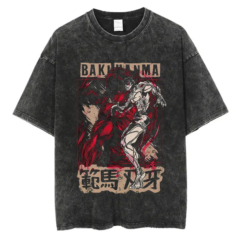 T-Shirt Baki Hanma - Hip Hop Streetwear Oversize Anime