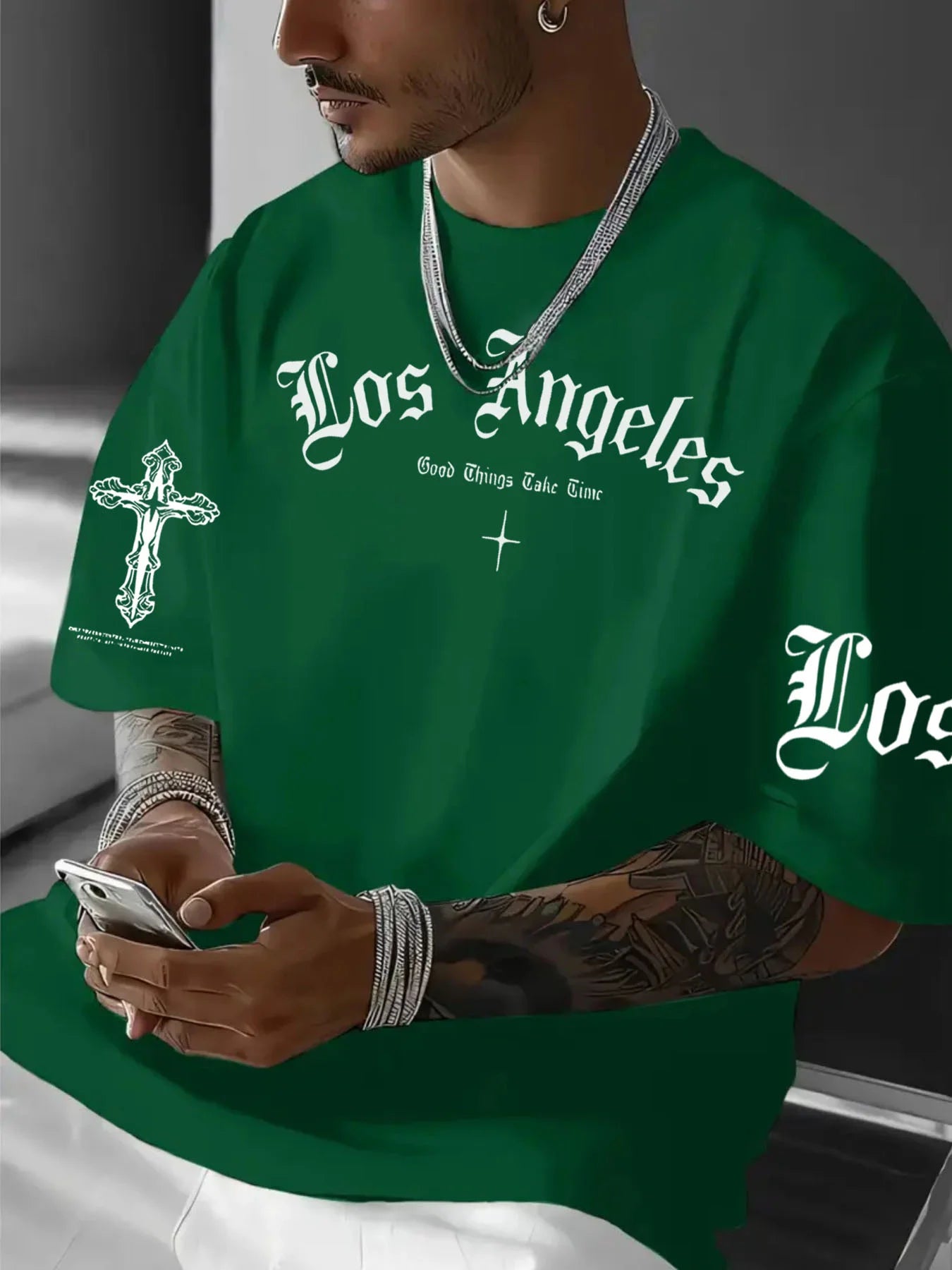 T-Shirt Letter Print - Casual Streetwear Outdoor Tendance 2025