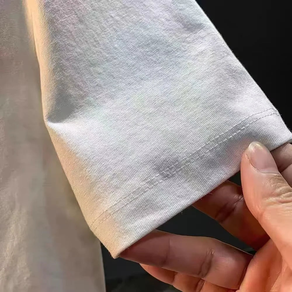 T-Shirt Cotton Casual - Col Rond Tendance Printemps Été 2026