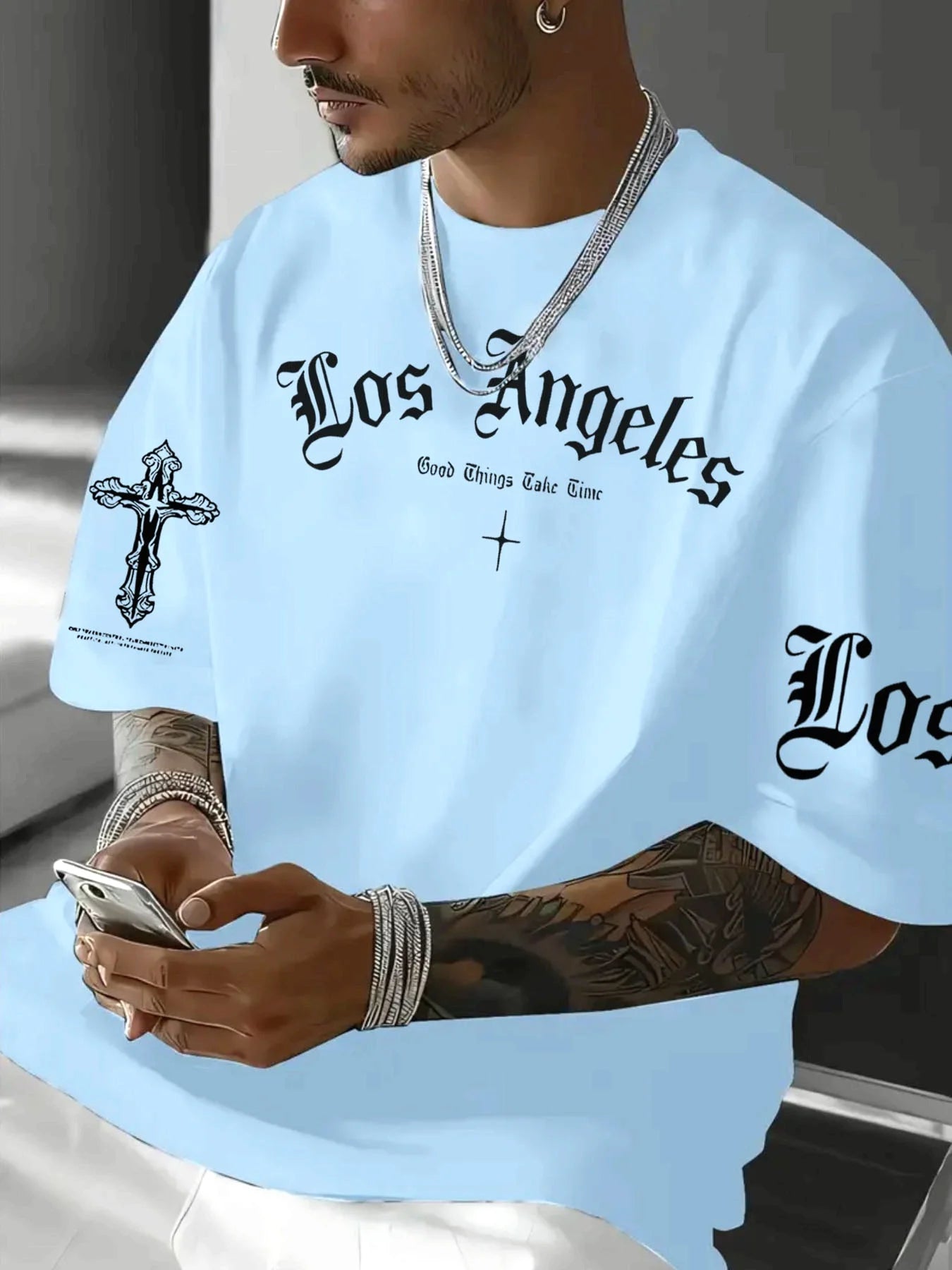 T-Shirt Letter Print - Casual Streetwear Outdoor Tendance 2025