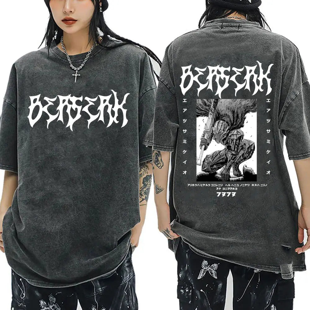 T-Shirt Berserk Guts - Vintage Washed Manga Streetwear