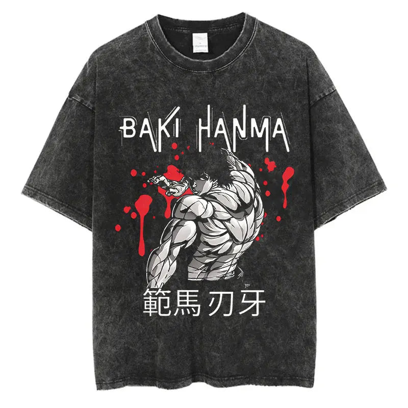 T-Shirt Baki Hanma - Hip Hop Streetwear Oversize Anime