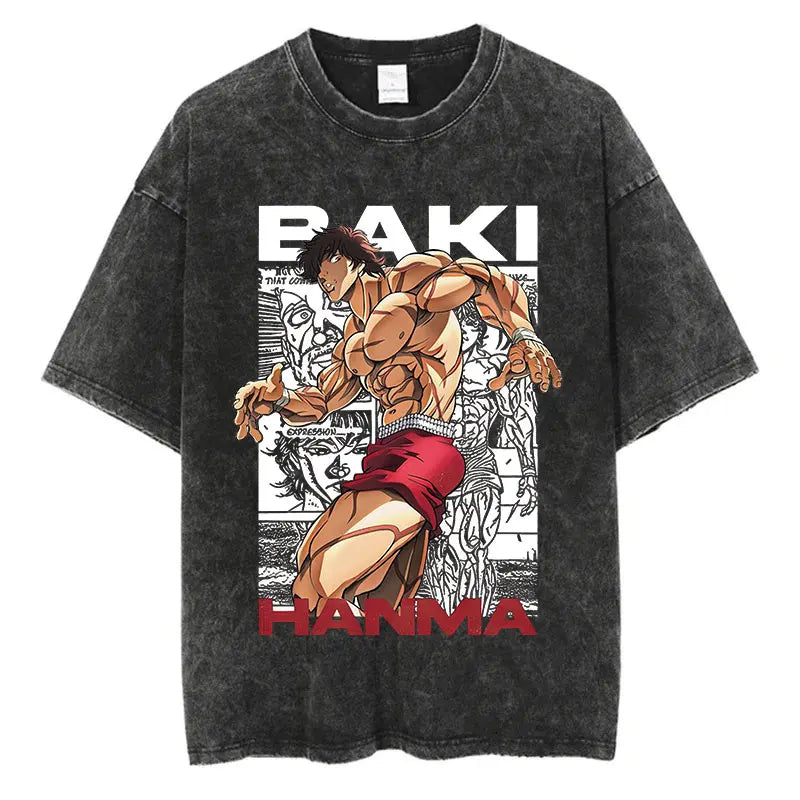 T-Shirt Baki Hanma - Hip Hop Streetwear Oversize Anime