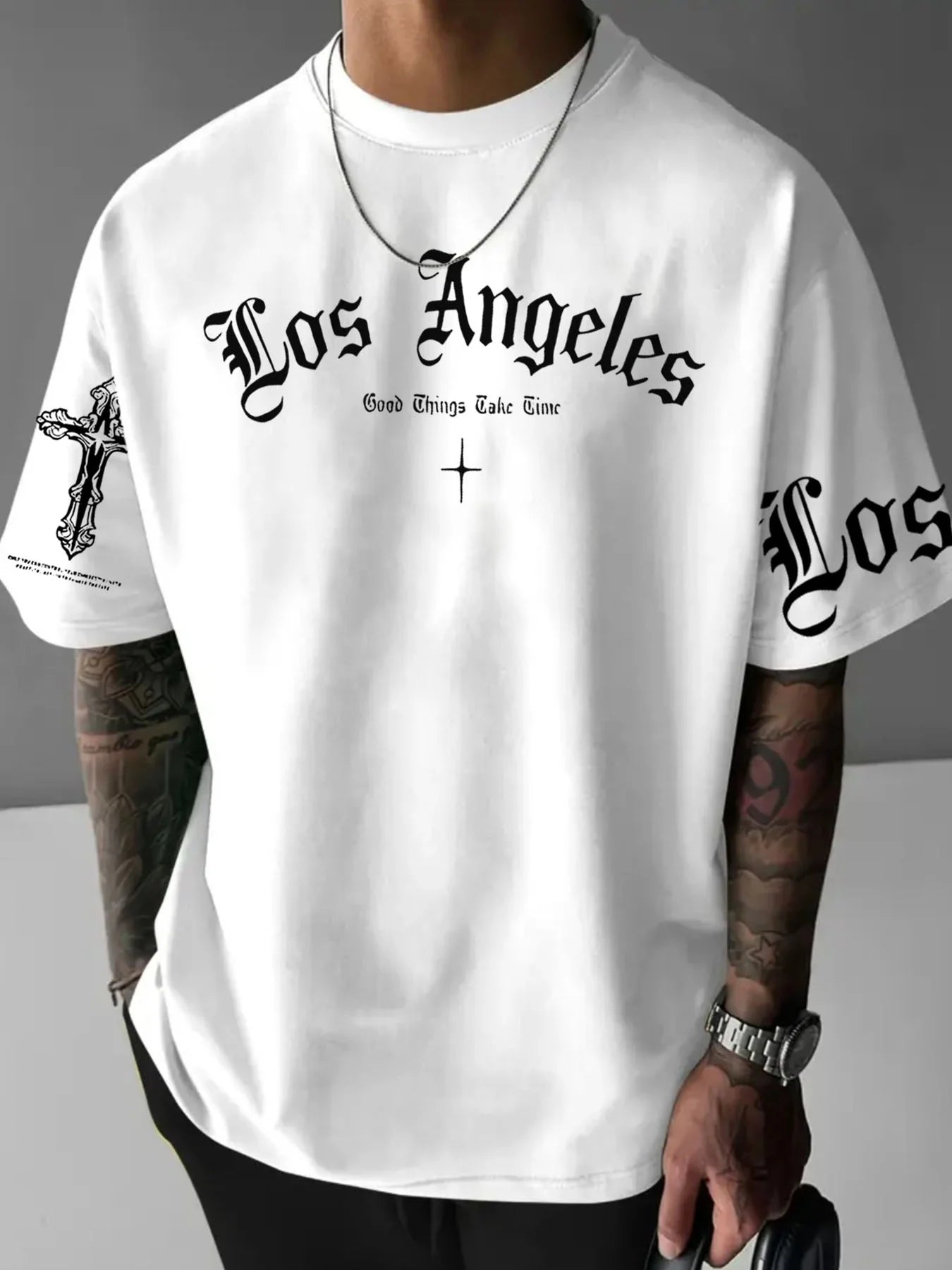 T-Shirt Letter Print - Casual Streetwear Outdoor Tendance 2025