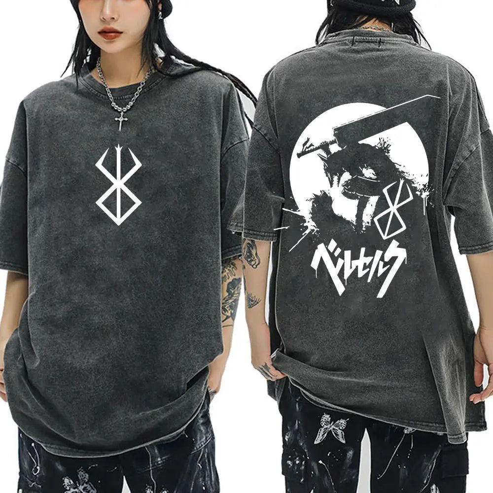 T-Shirt Berserk Guts - Vintage Washed Manga Streetwear