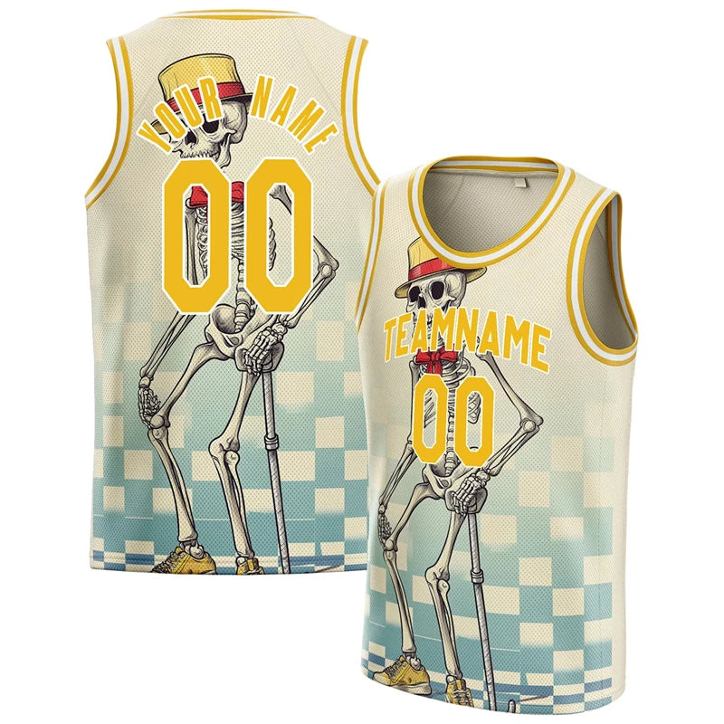 Maillot Basketball Skull Graphic - Débardeur Sport Oversize