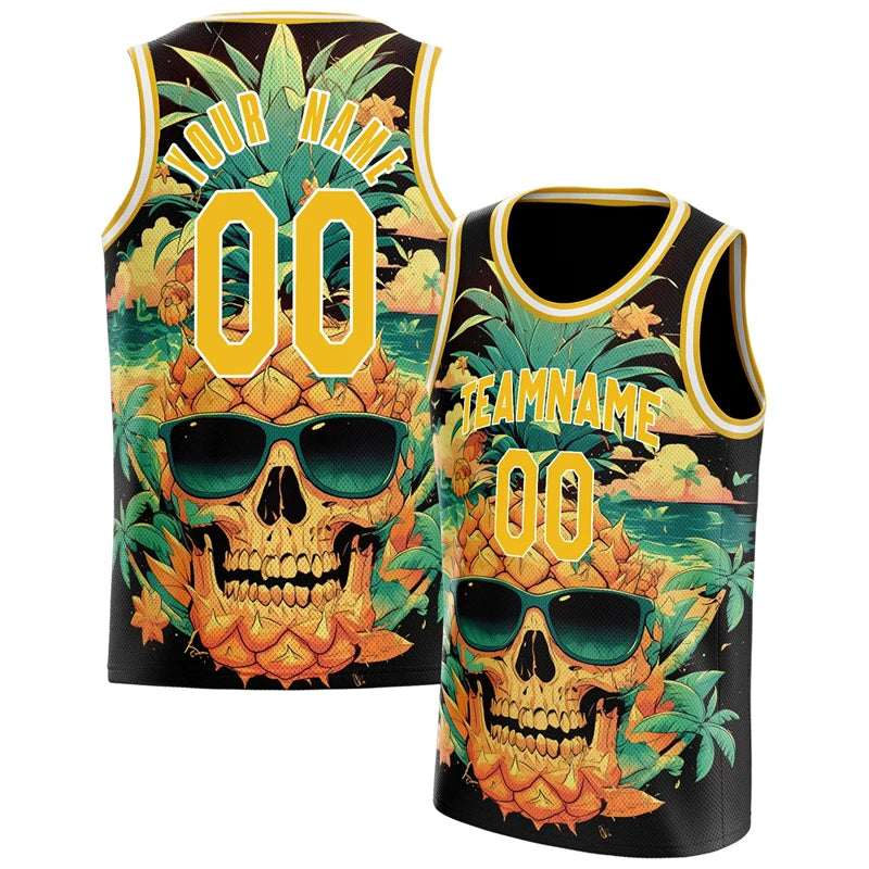 Maillot Basketball Skull Graphic - Débardeur Sport Oversize
