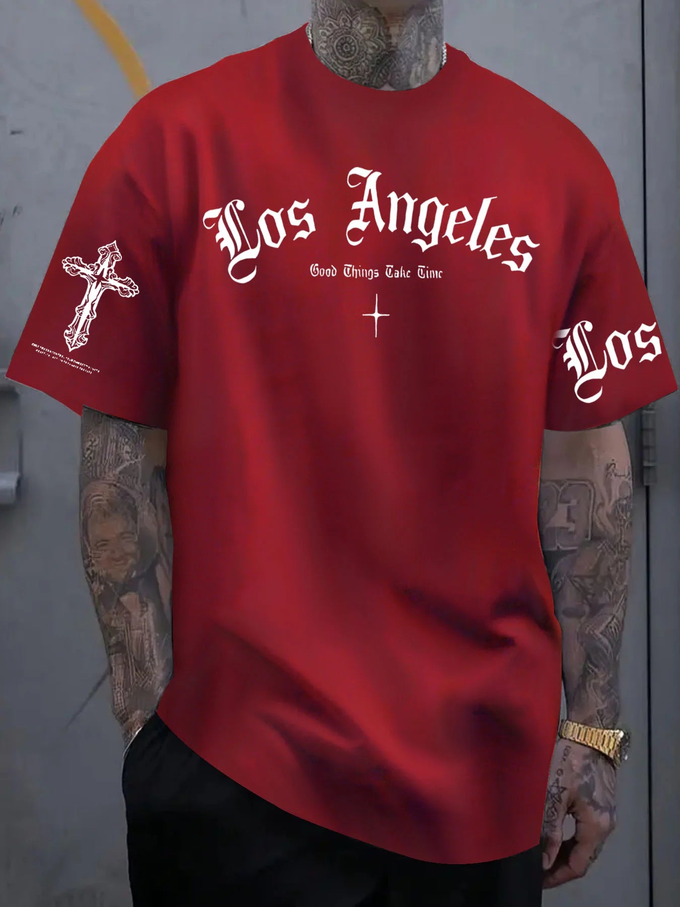 T-Shirt Letter Print - Casual Streetwear Outdoor Tendance 2025