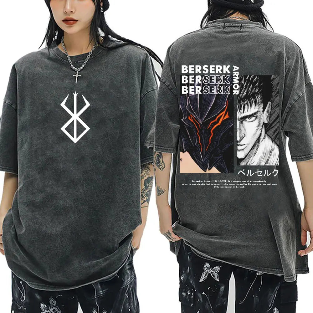 T-Shirt Berserk Guts - Vintage Washed Manga Streetwear