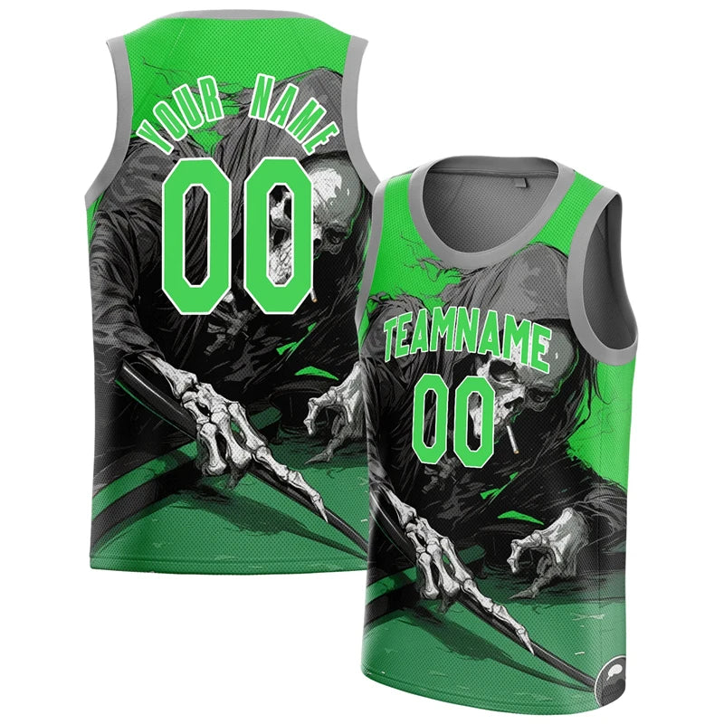 Maillot Basketball Skull Graphic - Débardeur Sport Oversize