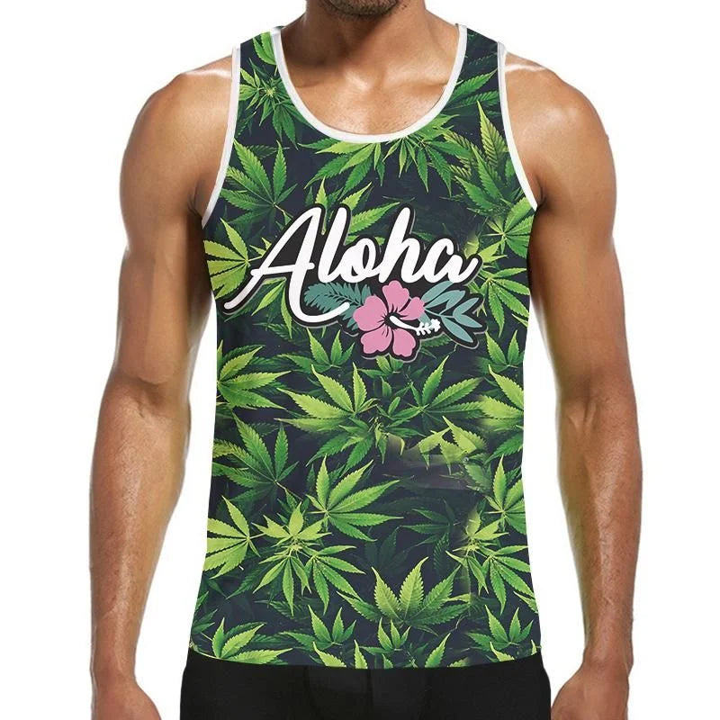 Fashion 3D Print Polynesia Tahiti Hawaiian Tank Top Men Hipster Summer Casual Quick Dry Sleeveless Loose Gym Vest Streetwear