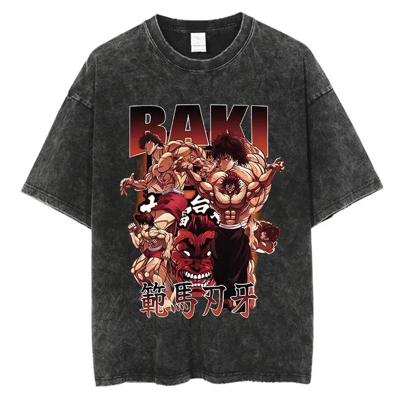T-Shirt Baki Hanma - Hip Hop Streetwear Oversize Anime