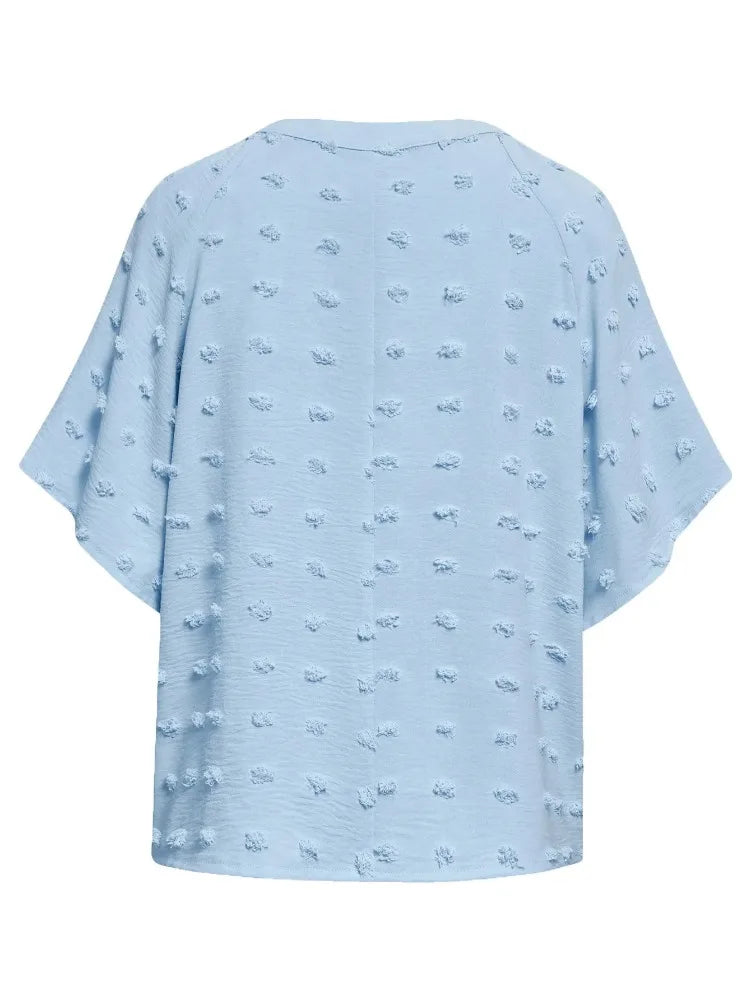 women blouse Oversized T Shirt Top Tees Non Strech Casual Regular Solid V Neck T Shirts Women's Clothing korean fashion y2k tops