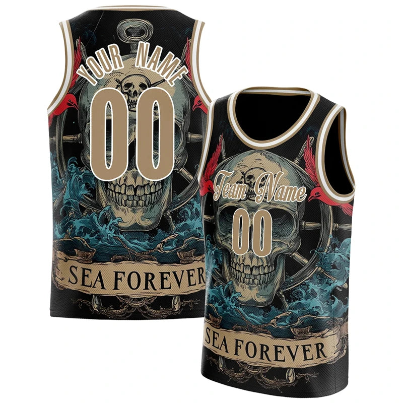 Maillot Basketball Skull Graphic - Débardeur Sport Oversize