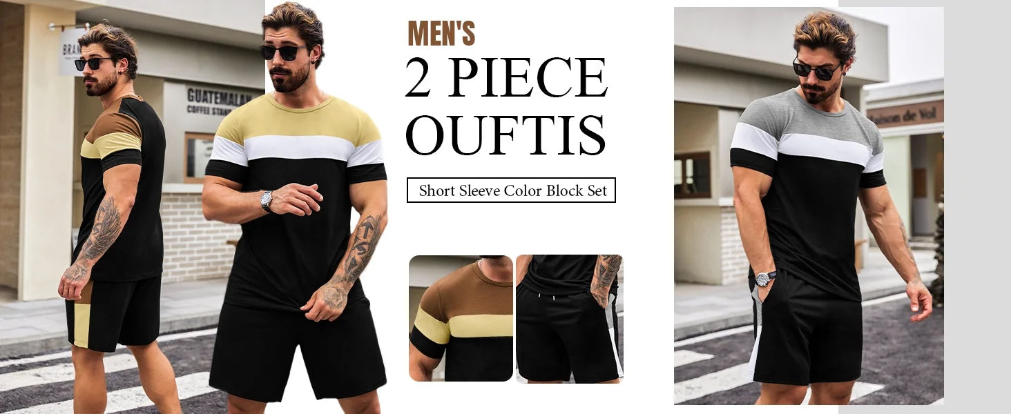 New Summer Men's Casual Suit Oversized Two-Piece Simple Casual Streetwear King Print Beach Suit Men's T-Shirt Shorts Sportswear