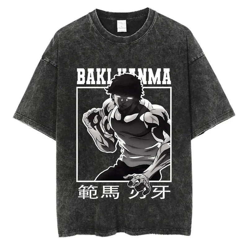 T-Shirt Baki Hanma - Hip Hop Streetwear Oversize Anime