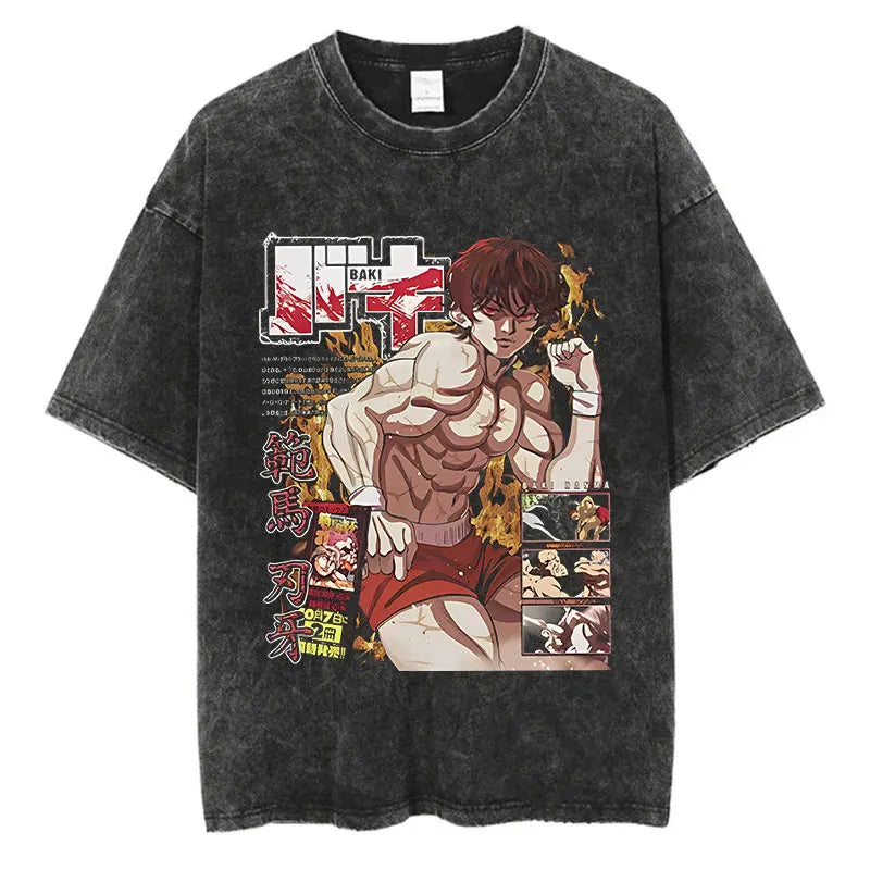 T-Shirt Baki Hanma - Hip Hop Streetwear Oversize Anime