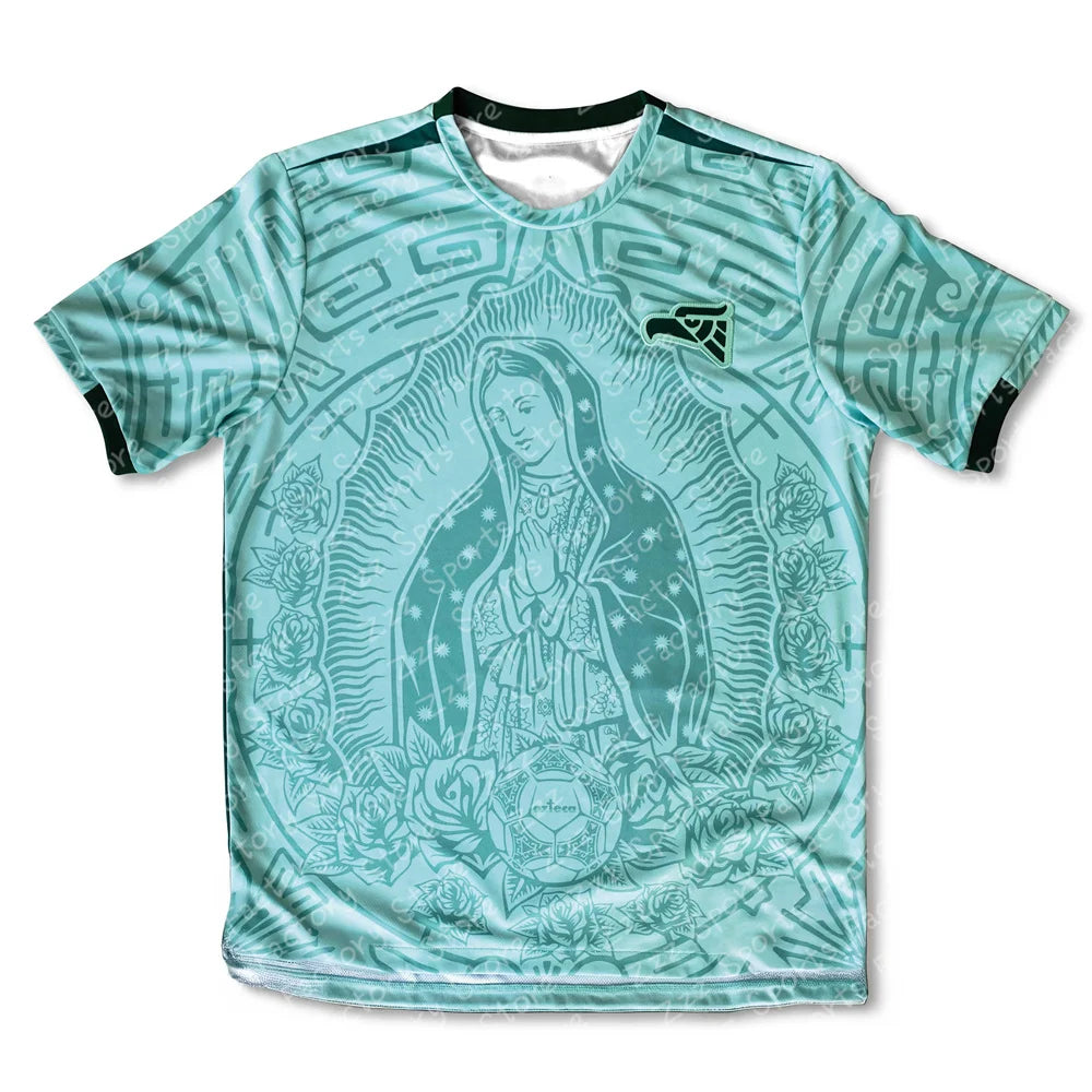 Mexico Football Men's Women's Training Sports Short Sleeved Christian T-Shirt Summer Breathable Quick Drying Oversized Shirt